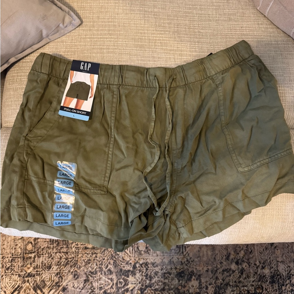 GAP Olive Green Pull-On Athletic Shorts